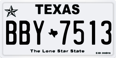 TX license plate BBY7513