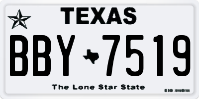 TX license plate BBY7519