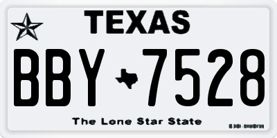 TX license plate BBY7528