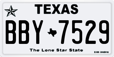TX license plate BBY7529