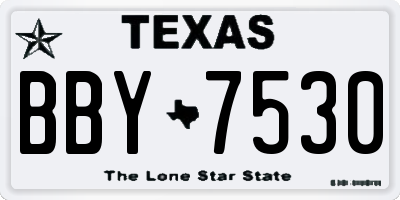 TX license plate BBY7530