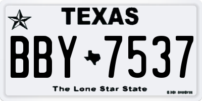 TX license plate BBY7537