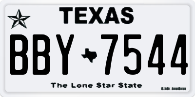 TX license plate BBY7544