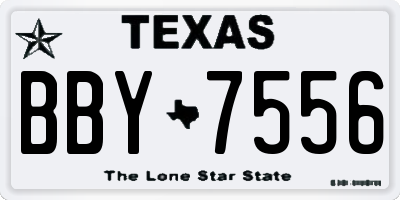 TX license plate BBY7556