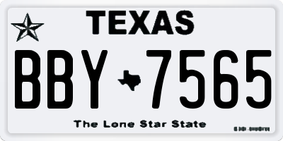 TX license plate BBY7565