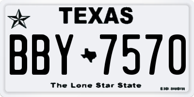 TX license plate BBY7570
