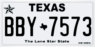 TX license plate BBY7573