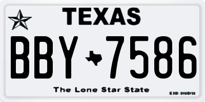 TX license plate BBY7586