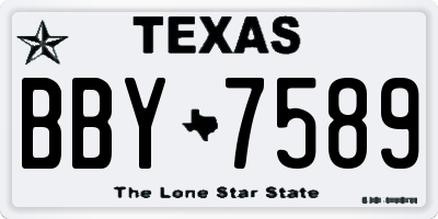TX license plate BBY7589