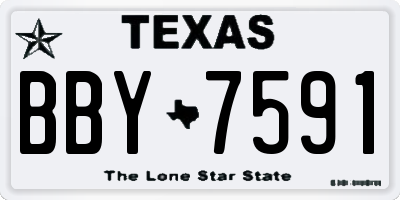 TX license plate BBY7591