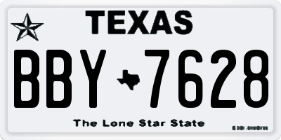 TX license plate BBY7628