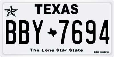 TX license plate BBY7694