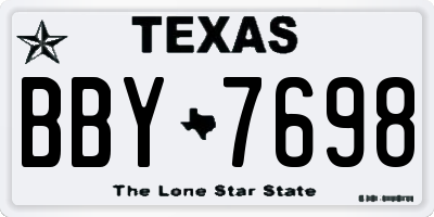 TX license plate BBY7698