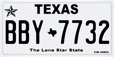 TX license plate BBY7732