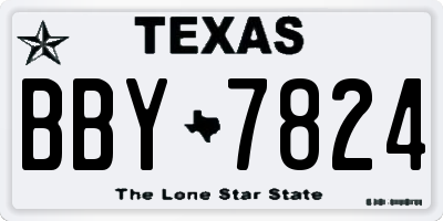 TX license plate BBY7824