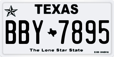 TX license plate BBY7895