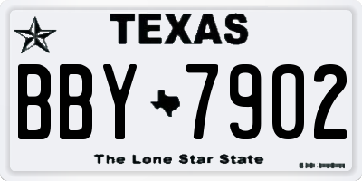 TX license plate BBY7902