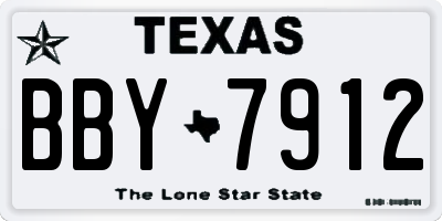 TX license plate BBY7912