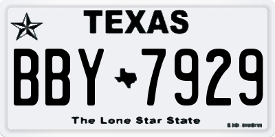TX license plate BBY7929
