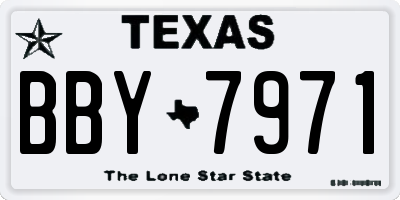 TX license plate BBY7971