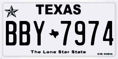 TX license plate BBY7974