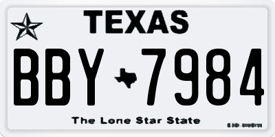 TX license plate BBY7984