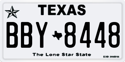 TX license plate BBY8448