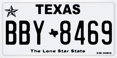 TX license plate BBY8469