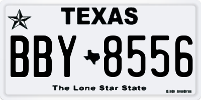 TX license plate BBY8556