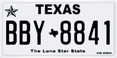 TX license plate BBY8841