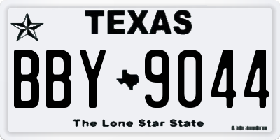 TX license plate BBY9044