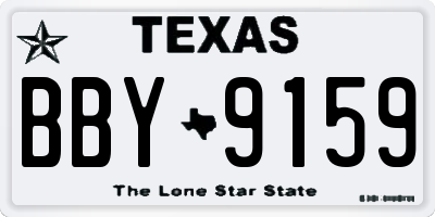 TX license plate BBY9159