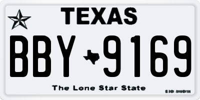 TX license plate BBY9169