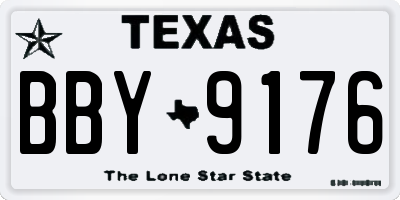 TX license plate BBY9176