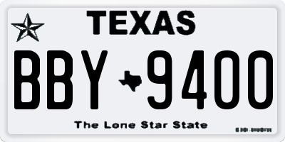 TX license plate BBY9400
