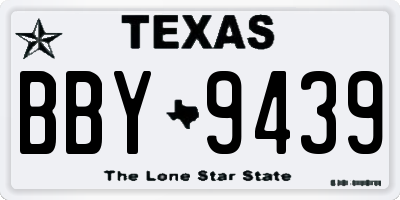 TX license plate BBY9439