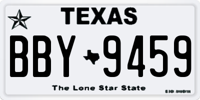 TX license plate BBY9459