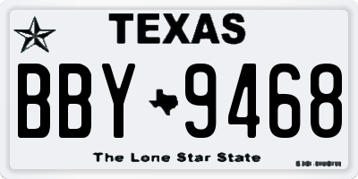 TX license plate BBY9468