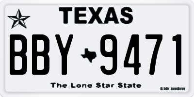 TX license plate BBY9471