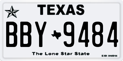 TX license plate BBY9484