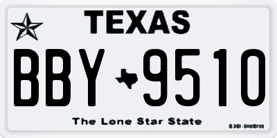 TX license plate BBY9510