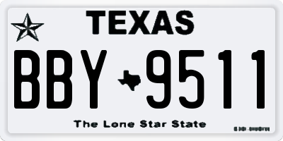 TX license plate BBY9511
