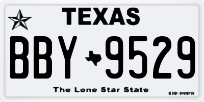 TX license plate BBY9529