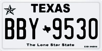 TX license plate BBY9530