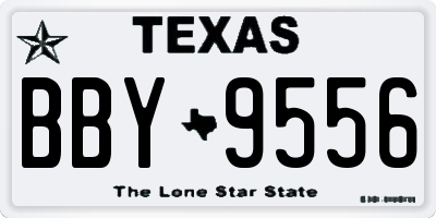 TX license plate BBY9556