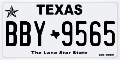 TX license plate BBY9565