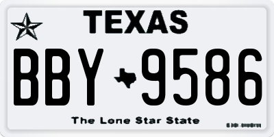 TX license plate BBY9586