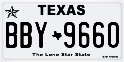 TX license plate BBY9660