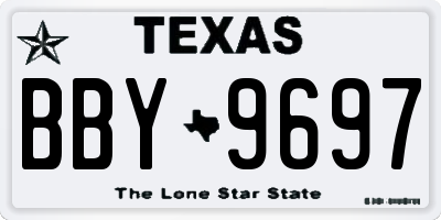 TX license plate BBY9697