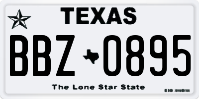 TX license plate BBZ0895
